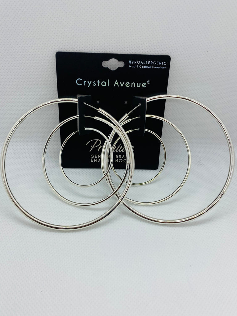 Premium Genuine Brass Endless Hoop Earrings