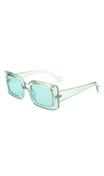 Square Flat Top Vintage Designer Fashion Sunglasses