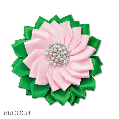 Sorority Fabric Flower Brooch