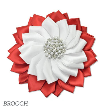 Sorority Fabric Flower Brooch