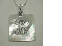 Pearl Monogram Pendant