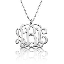 Silver Three Initial Necklace