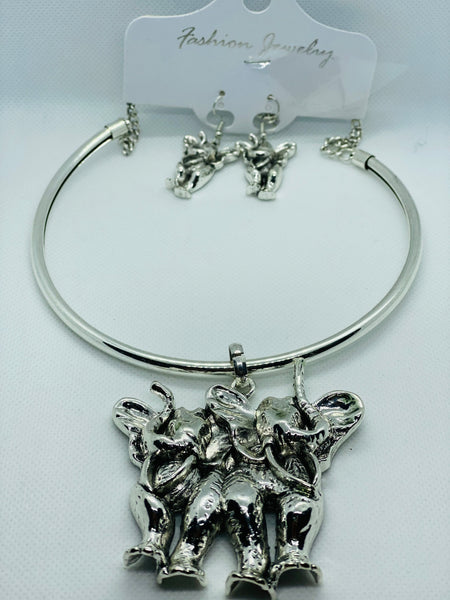 Fashion Choker/Earring Set