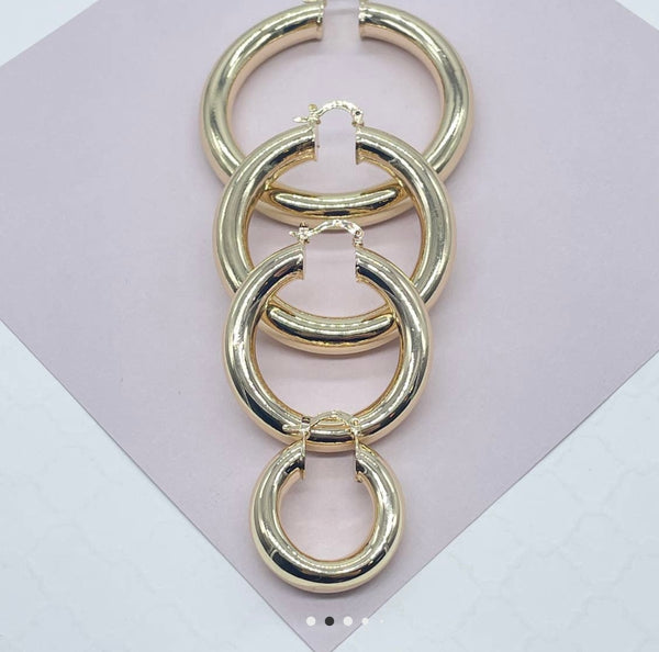 18KT Gold Filled Chunky Hoop Earrings