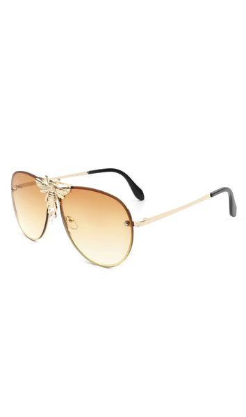 Metal Vintage Aviator Fashion Sunglasses