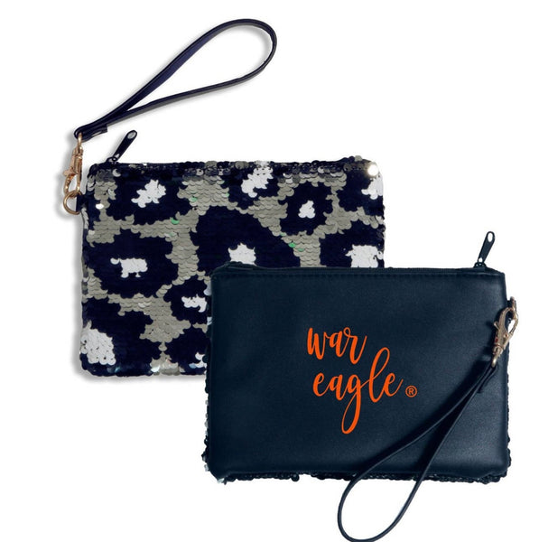 Collegiate Sequin Small Clutch