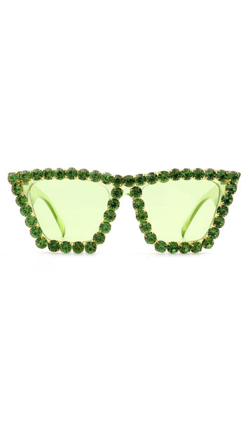 Retro Square Rhinestone Fashion Sunglasses