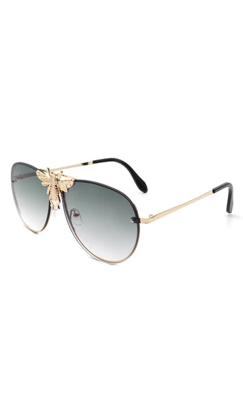 Metal Vintage Aviator Fashion Sunglasses