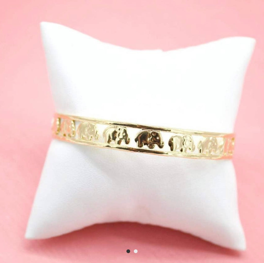 18 KT Gold- Filled Elephant Bangle