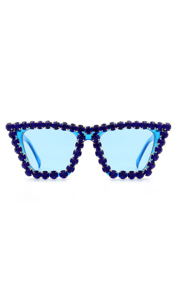 Retro Square Rhinestone Fashion Sunglasses