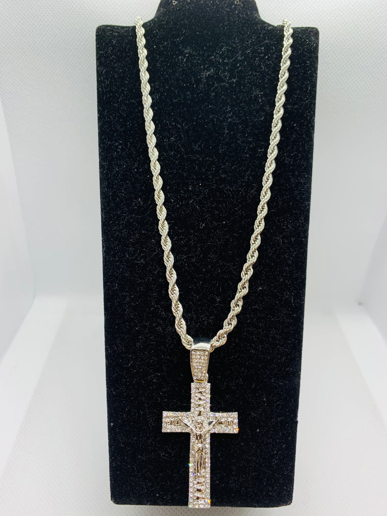 Silver Necklace with Cross