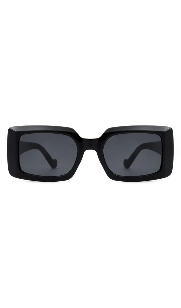 MAYA Flat Top Square Vintage Dark Black Lenses Sunglasses Fashion SHADZ 