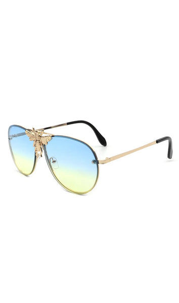 Metal Vintage Aviator Fashion Sunglasses