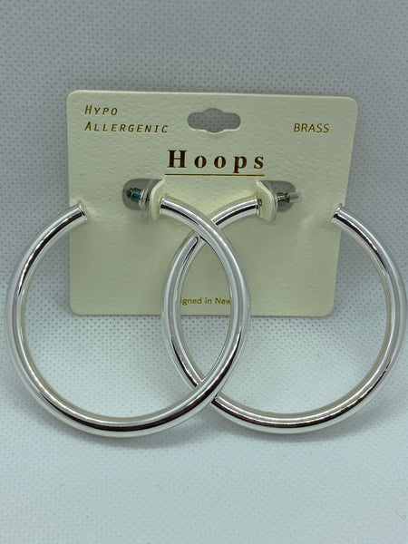 Silver Brass Fashion Earrings