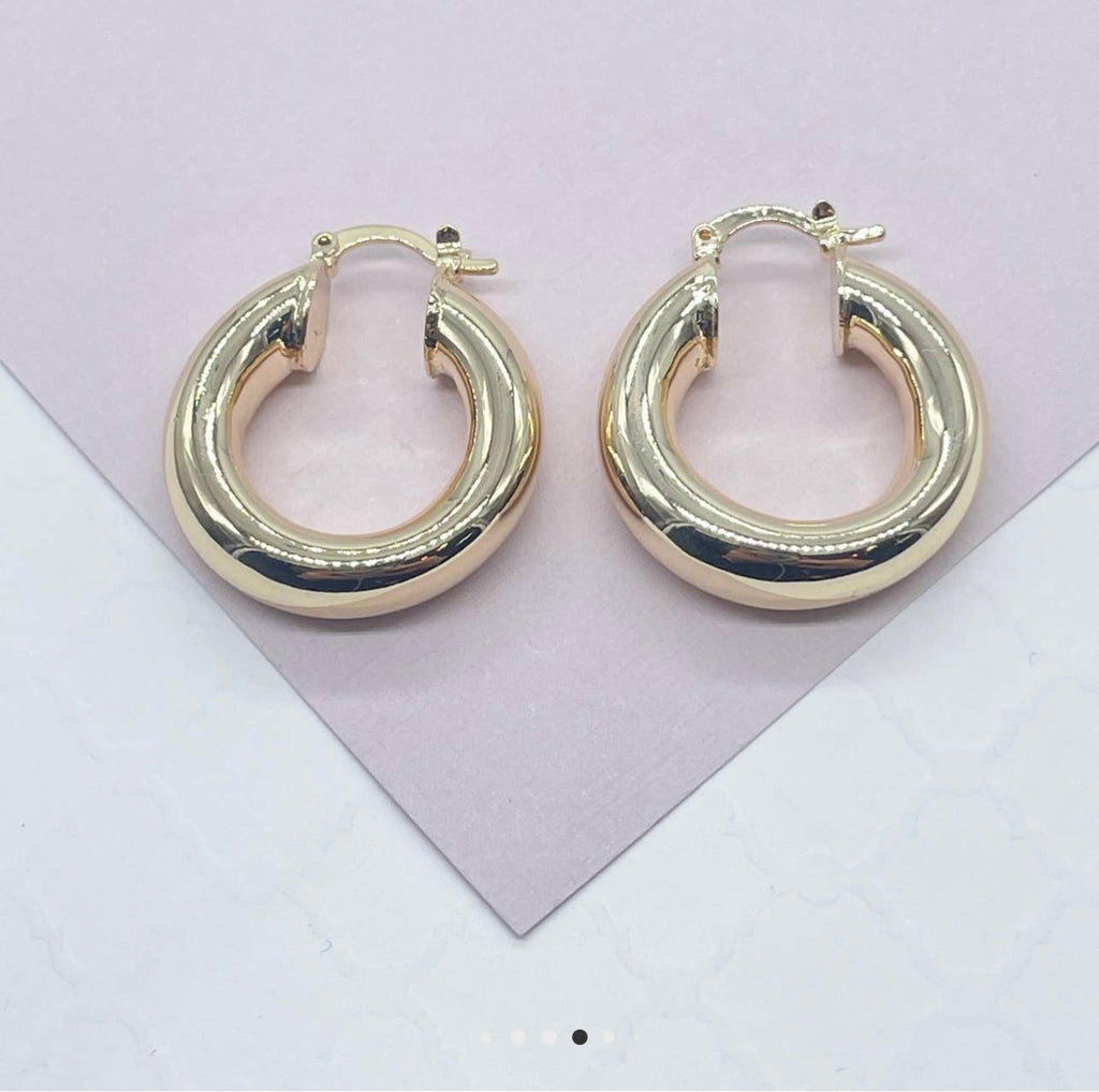18KT Gold Filled Chunky Hoop Earrings