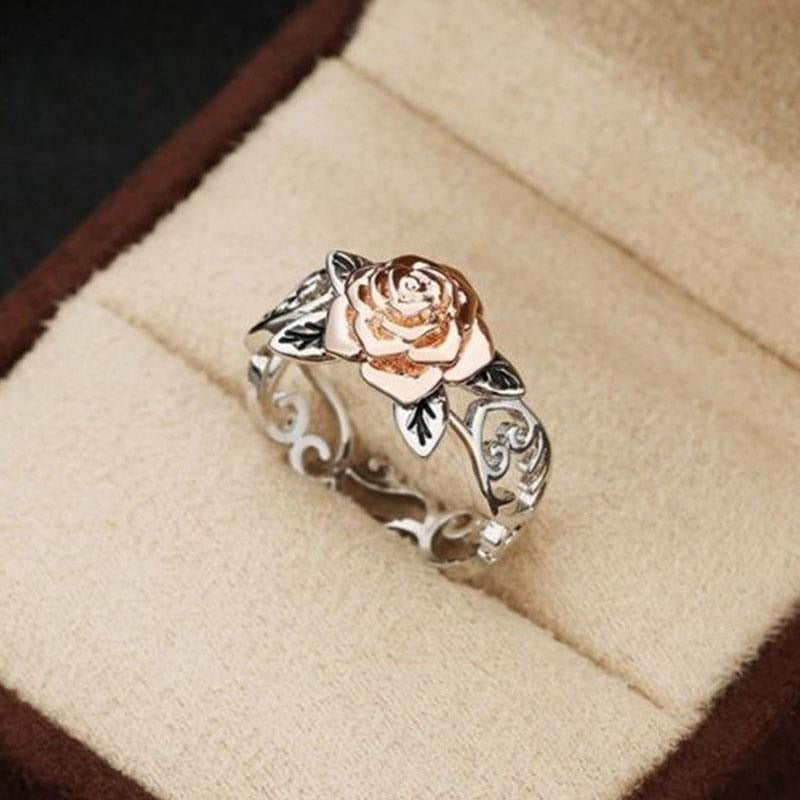 Silver Rose Fashion Ring