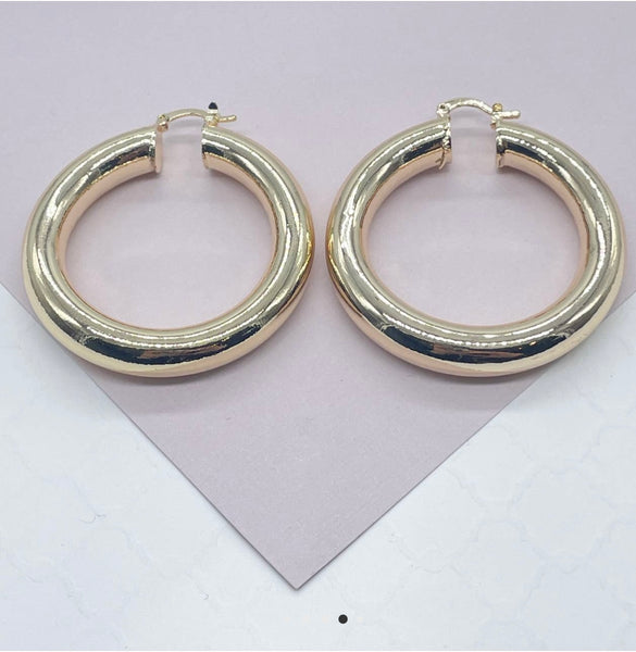 18KT Gold Filled Chunky Hoop Earrings