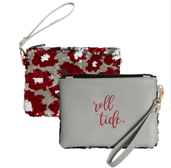 Collegiate Sequin Small Clutch