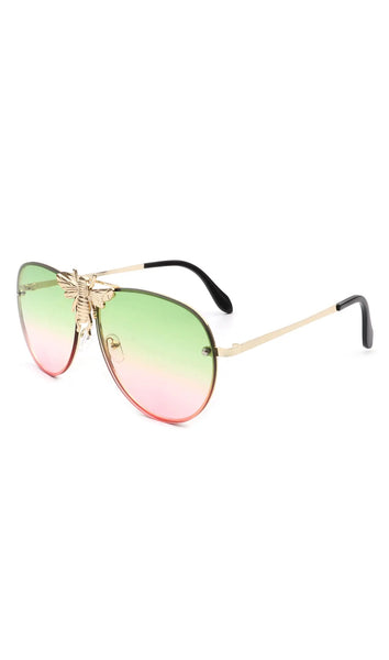 Metal Vintage Aviator Fashion Sunglasses